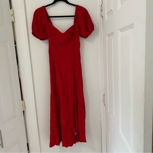 Red reformation dress